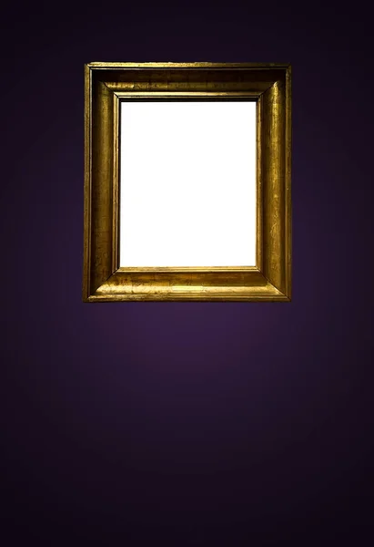 Antique Art Fair Gallery Frame Royal Purple Wall Auction House — Foto Stock