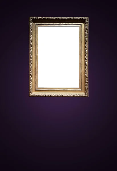 Antique Art Fair Gallery Frame Royal Purple Wall Auction House — Zdjęcie stockowe