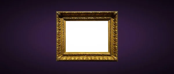 Antique Art Fair Gallery Frame Royal Purple Wall Auction House — Φωτογραφία Αρχείου