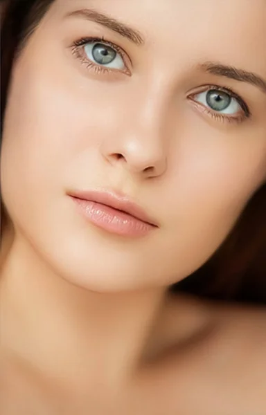 Beauty Skincare Cosmetics Model Face Portrait Woman Perfect Clean Healthy — Φωτογραφία Αρχείου