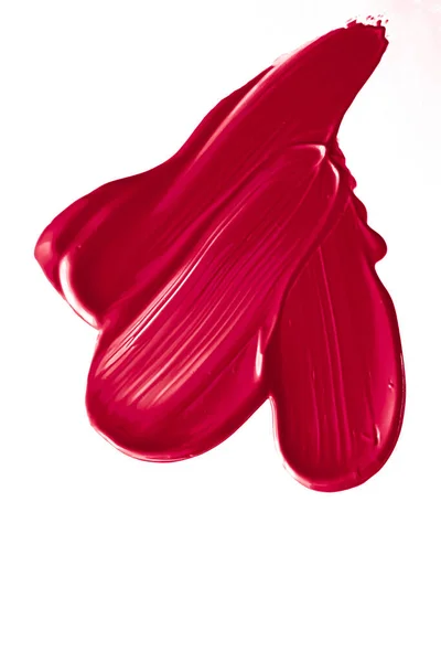 Czerwony Swatch Urody Pielęgnacja Skóry Makijaż Kosmetyka Próbka Produktu Tekstura — Zdjęcie stockowe