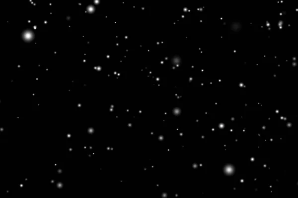 White Snow Overlay Layer Black Background Snowflakes Bokeh Snowfall Christmas — Foto Stock