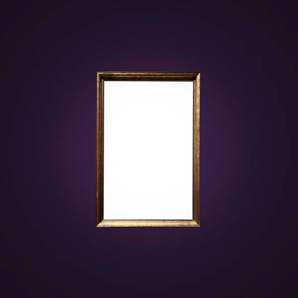 Antique Art Fair Gallery Frame Royal Purple Wall Auction House — Stock Photo, Image