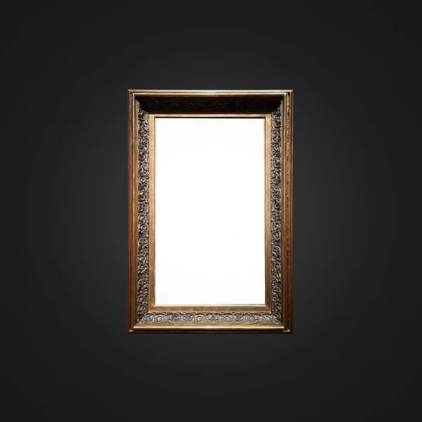 Antique Art Fair Gallery Frame Royal Black Wall Auction House — Stock Photo, Image