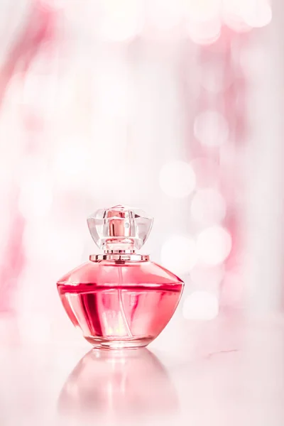 Perfume Bottle Glamour Background Floral Feminine Scent Fragrance Eau Parfum — Foto Stock