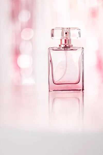 Perfume Bottle Glamour Background Floral Feminine Scent Fragrance Eau Parfum — Fotografia de Stock