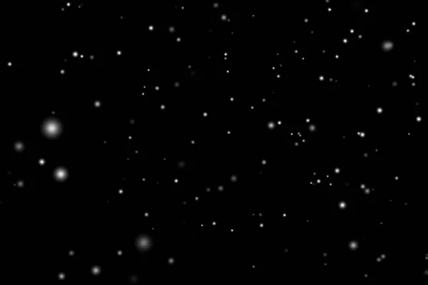 White Snow Overlay Layer Black Background Snowflakes Bokeh Snowfall Christmas — Φωτογραφία Αρχείου
