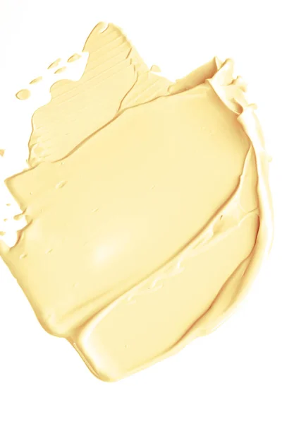 Pastelowy Pomarańczowy Kosmetyk Pielęgnacja Skóry Makijaż Kosmetyka Próbka Tekstura Izolowane — Zdjęcie stockowe