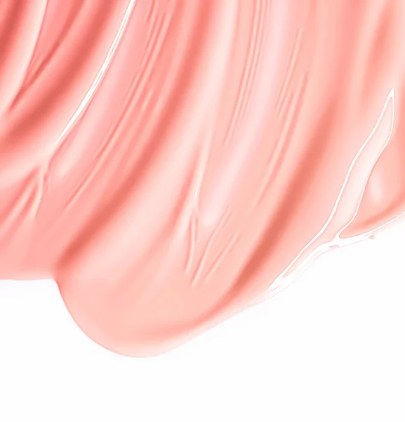 Glossy Coral Cosmetic Texture Beauty Make Product Background Skincare Cosmetics — Zdjęcie stockowe