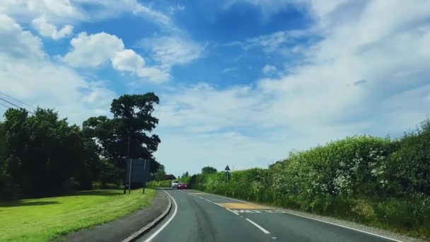 Driving Beautiful English Countryside Towns Hertfordshire England Country Living High — Vídeo de Stock