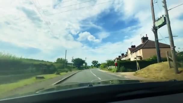 Driving Beautiful English Countryside Towns Hertfordshire England Country Living High — Vídeo de Stock