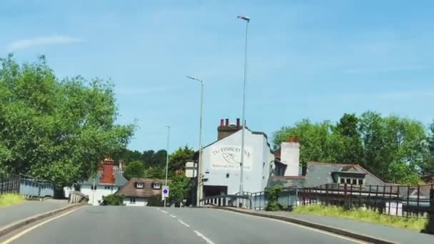 Hertfordshire England June 2022 Driving Beautiful English Countryside Towns Country — Stok video