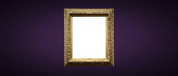 Antique Art Fair Gallery Frame Royal Purple Wall Auction House — Foto Stock