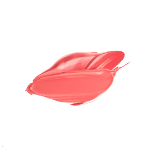 Pastel Coral Beauty Swatch Skincare Makeup Cosmetic Product Sample Texture — Φωτογραφία Αρχείου