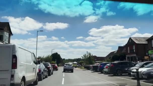 Hertfordshire England June 2022 Driving Beautiful English Countryside Towns Country — Video Stock