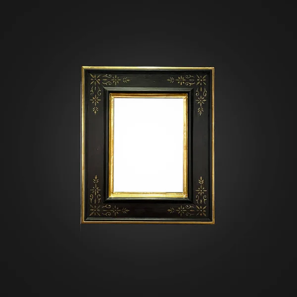 Antique Art Fair Gallery Frame Royal Black Wall Auction House — Zdjęcie stockowe