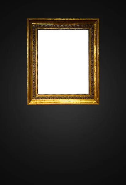 Antique Art Fair Gallery Frame Royal Black Wall Auction House — Stock Photo, Image