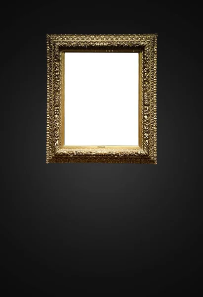 Antique Art Fair Gallery Frame Royal Black Wall Auction House — Stock Photo, Image