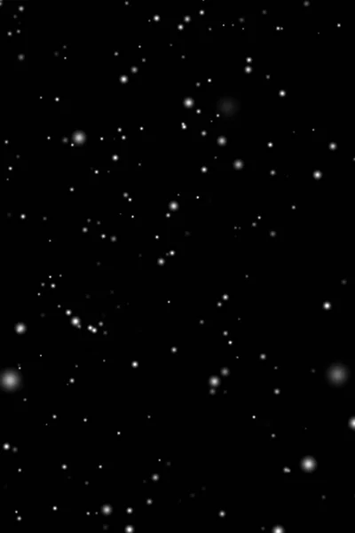 White Snow Overlay Layer Black Background Snowflakes Bokeh Snowfall Christmas — Foto Stock