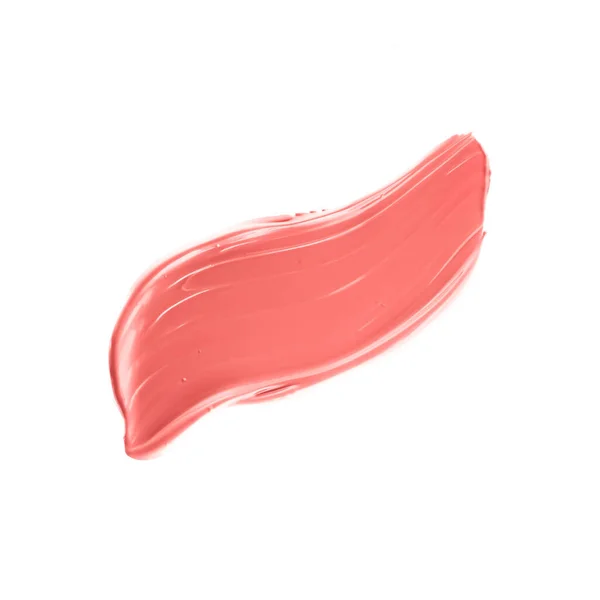 Pastel Coral Beauty Swatch Skincare Makeup Cosmetic Product Sample Texture — 图库照片