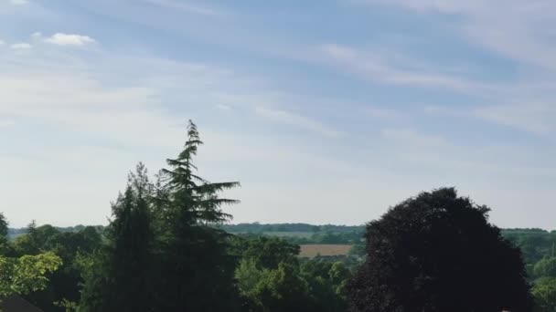 Beautiful English Countryside Landscape Hertfordshire England United Kingdom Green Foliage — Stock Video