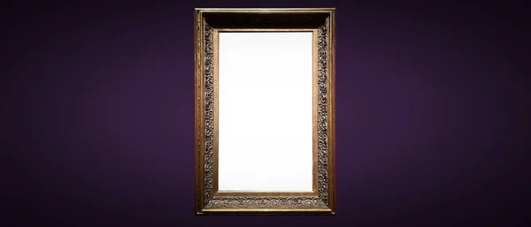 Antique Art Fair Gallery Frame Royal Purple Wall Auction House — Foto de Stock