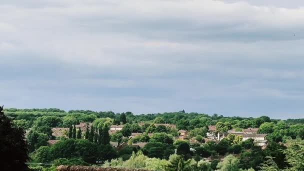 Прекрасний Пейзаж Англії Гартфордширі Велика Британія Зелене Листя Села Хмарне — стокове відео