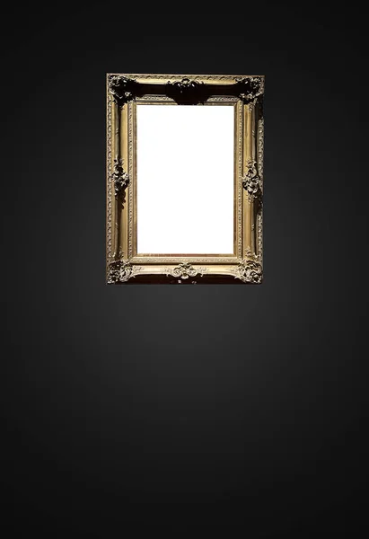 Antique Art Fair Gallery Frame Royal Black Wall Auction House — Stok fotoğraf