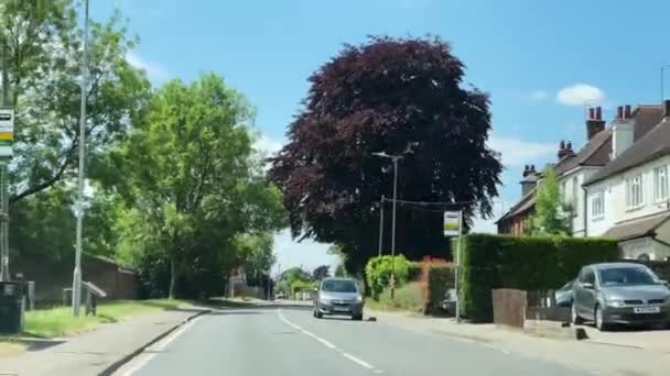 Hertfordshire England June 2022 Driving Beautiful English Countryside Towns Country — Video Stock