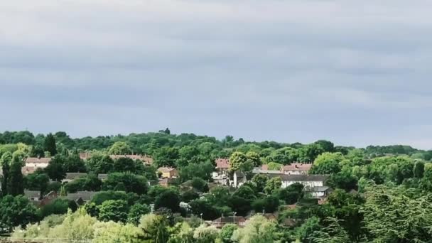 Английский Сельский Пейзаж Графстве Хертфордшир Англия Великобритания Зеленая Листва Деревни — стоковое видео