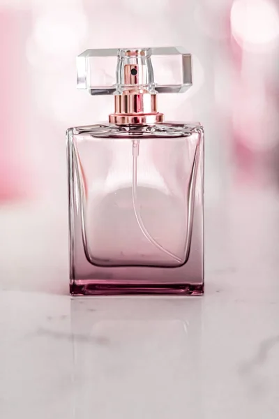 Perfume Bottle Glamour Background Floral Feminine Scent Fragrance Eau Parfum — Fotografia de Stock