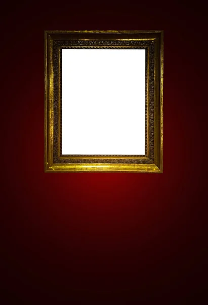 Antique Art Fair Gallery Frame Royal Red Wall Auction House — Foto Stock