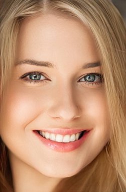 Natural beauty and no make-up look, beautiful young woman as skin care cosmetics and feminine brand concept, face portrait close-up