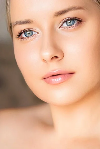 Perfect Skin Beauty Look Beautiful Face Young Woman Skincare Cosmetics — Foto de Stock