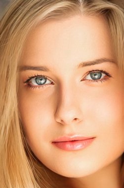 Natural beauty and no make-up look, beautiful young woman as skin care cosmetics and feminine brand concept, face portrait close-up