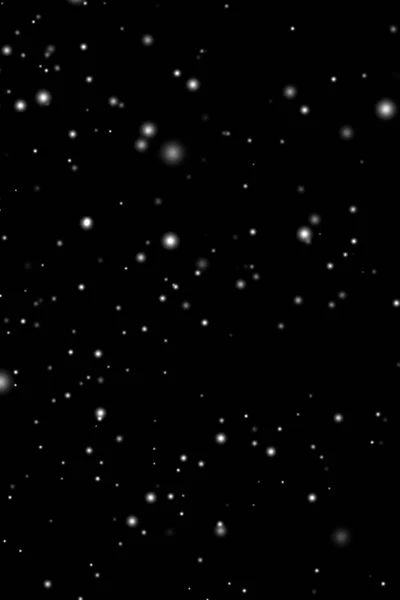White snow overlay layer on black background, snowflakes bokeh and snowfall for Christmas and holiday design concept