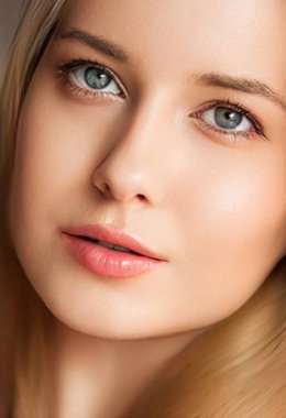 Natural beauty and no make-up look, beautiful young woman as skin care cosmetics and feminine brand concept, face portrait close-up