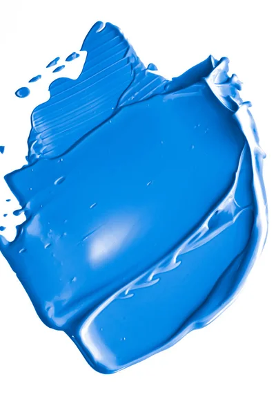 Blue Beauty Swatch Skincare Makeup Cosmetic Product Sample Texture Isolated — Photo
