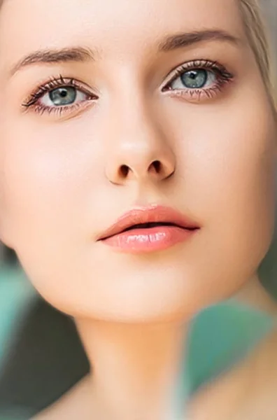 Natural Beauty Perfect Clean Skin Beautiful Woman Nature Wellness Skincare — Φωτογραφία Αρχείου