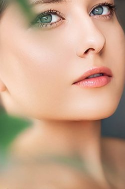 Natural beauty and perfect clean skin, beautiful woman in nature for wellness and skincare cosmetic brand, close-up portrait