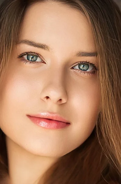 Natural Beauty Make Look Beautiful Young Woman Skin Care Cosmetics — Φωτογραφία Αρχείου