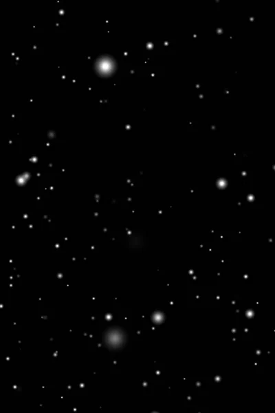 White snow overlay layer on black background, snowflakes bokeh and snowfall for Christmas and holiday design concept