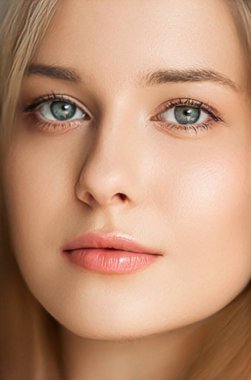 Natural beauty and no make-up look, beautiful young woman as skin care cosmetics and feminine brand concept, face portrait close-up