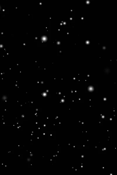 White Snow Overlay Layer Black Background Snowflakes Bokeh Snowfall Christmas — 스톡 사진