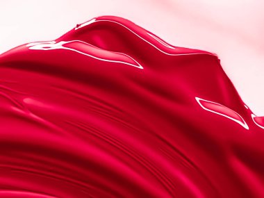 Glossy red cosmetic texture as beauty make-up product background, skincare cosmetics and luxury makeup brand design concept