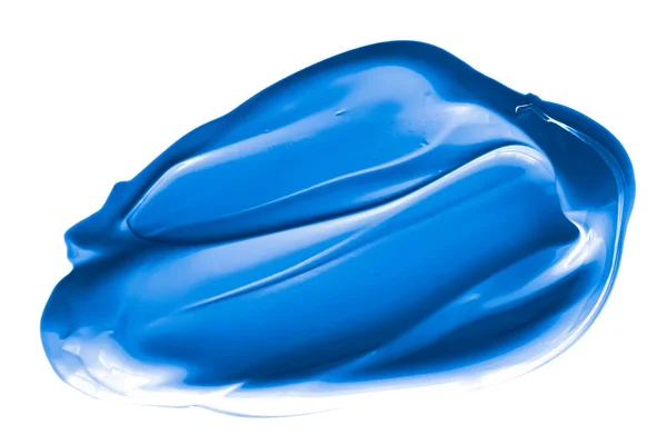 Синий Образец Красоты Кожа Макияж Образец Текстуры Косметики Изолированы Белом — стоковое фото