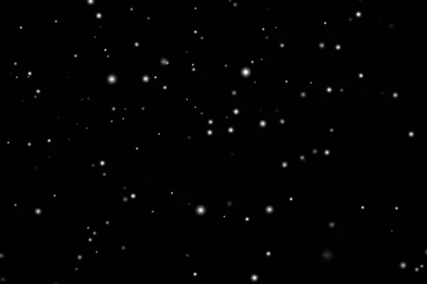 White Snow Overlay Layer Black Background Snowflakes Bokeh Snowfall Christmas — Foto Stock