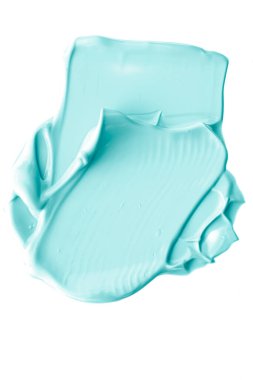 Pastel nane şekeri, cilt bakımı ve makyaj malzemesi örneği dokusu beyaz arka planda izole edilmiş, makyaj lekesi, krem makyaj macunu lekesi veya boya fırçası darbesi yakın çekim