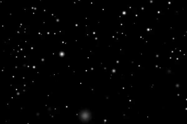 White Snow Overlay Layer Black Background Snowflakes Bokeh Snowfall Christmas — Foto Stock