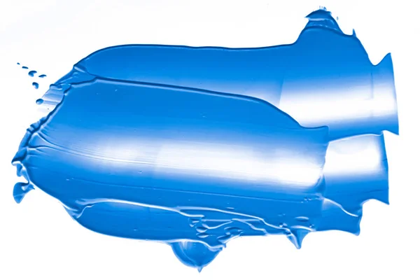 Blauwe Beauty Staal Huidverzorging Make Cosmetische Product Monster Textuur Geïsoleerd — Stockfoto